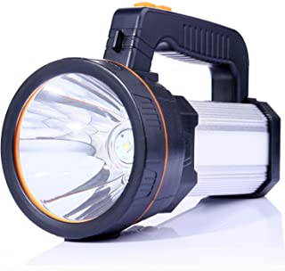 ALFLASH Linterna de antorcha LED recargable de alta potencia 7000 lumenes Super brillante Impermeable IPX4 Proyector de mano al aire libre Linterna Proyector LED portatil- 9000mAH (Oro 5 modelos)