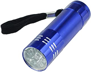 Lonshell Portatil Linterna-Nueve Luces Led Pequeno Linterna Lampara Impermeable-Nueve Pequena Ligero Led Flash Lampara De Luz(Baterias No Incluidas) (Azul)