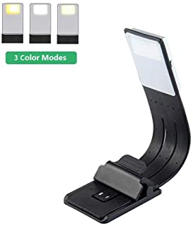 Luz de Lectura- OriFiil LED Lampara Lectura Libros- USB Recargable- 3 modos de color con brillo ajustable- Flexible Pinza para Lectores Noche- E-Reader- Estudio- Cama- Tablet
