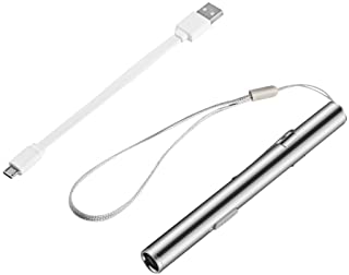 Portable lampe de poche- Medical pratique en forme de stylo lampe de poche rechargeable USB lampe torche a LED avec pince a outils a main