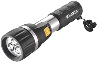 Varta 3x5mm LED Day Light Linterna de Aluminio y plastico ABS- 2AA- 16610 m- Caucho